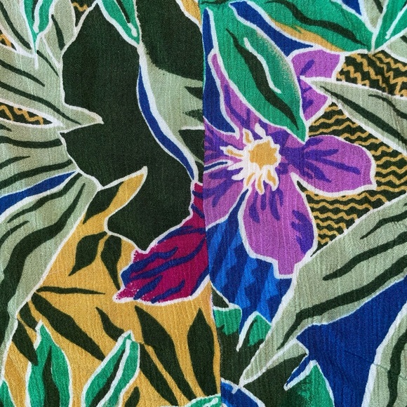 Vintage Sag Harbor Women’s Tropical Floral Shirt Size Small Padded Shoulder EUC - Picture 7 of 8